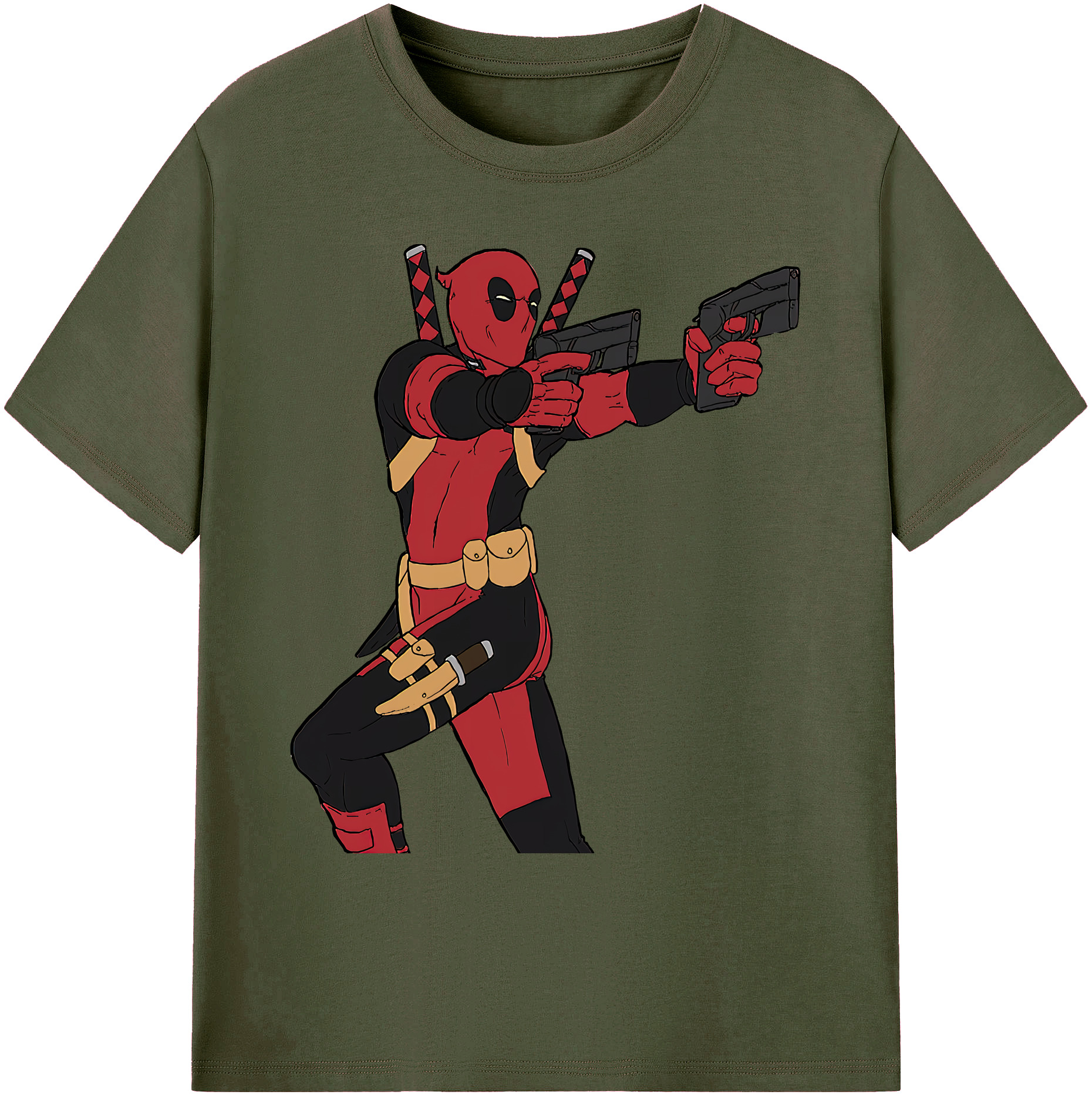 （画像用） Deadpool デッドプール 綿100％ メンズ半袖Tシャツ｜肌触りやわらか＆通気性